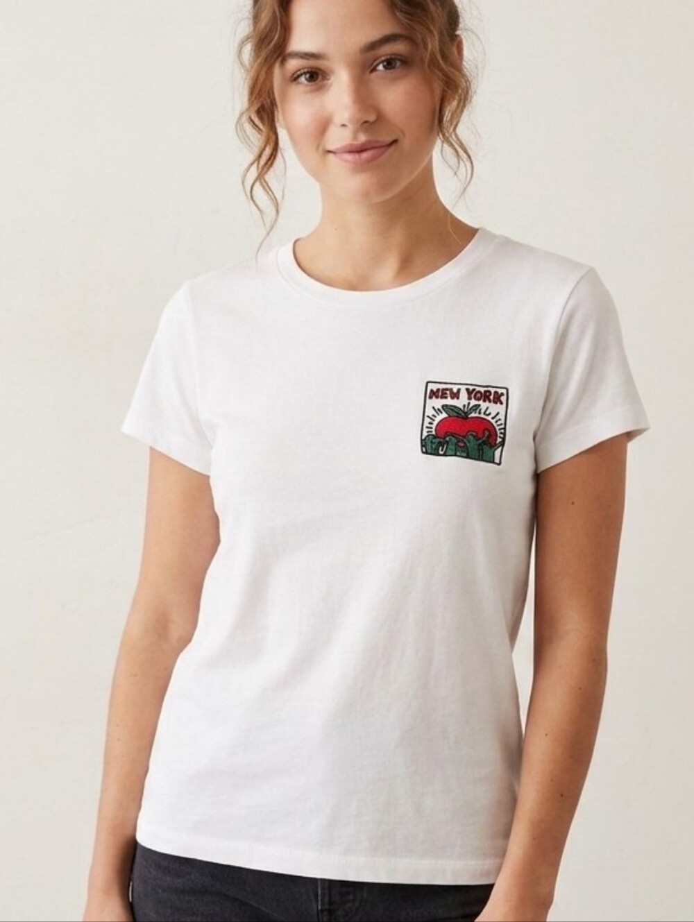 Uniqlo x SPRZ New York Keith Haring tshirt crewneck short sleeve embroidered S